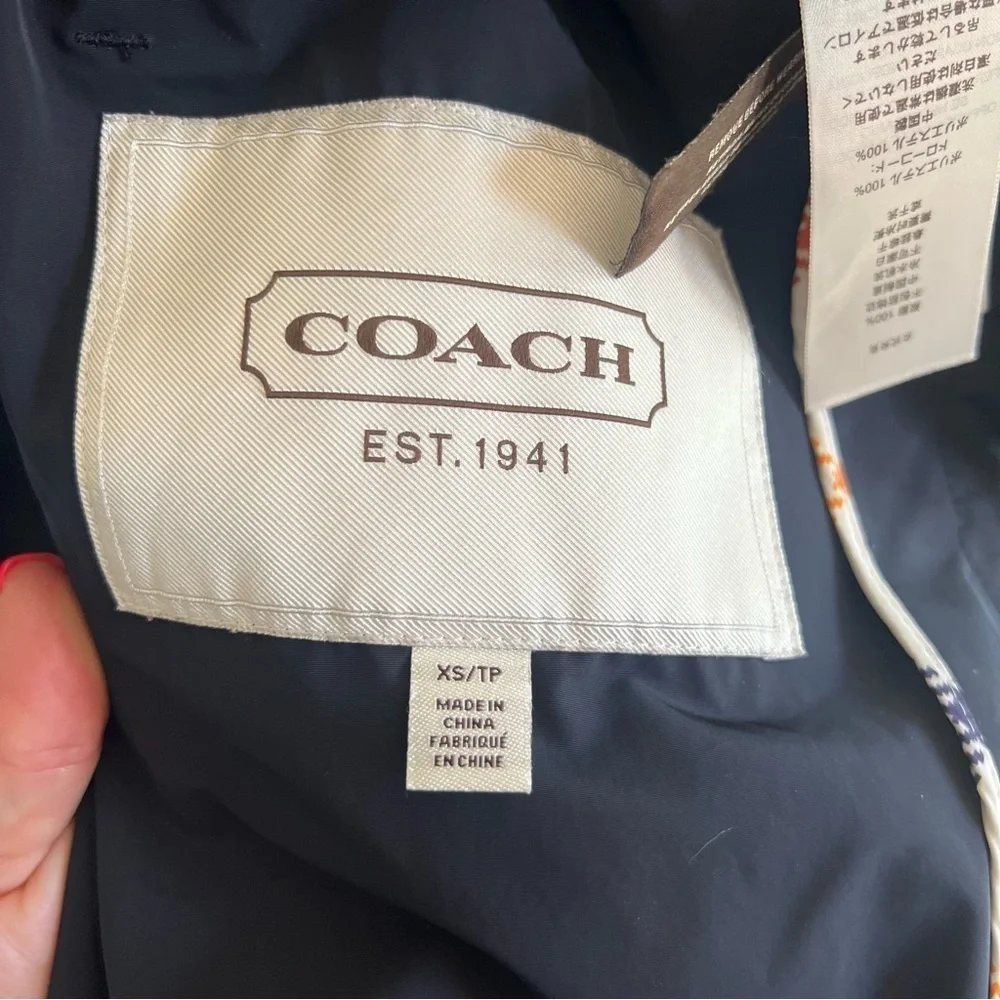 Coach Rain Coat Navy XS